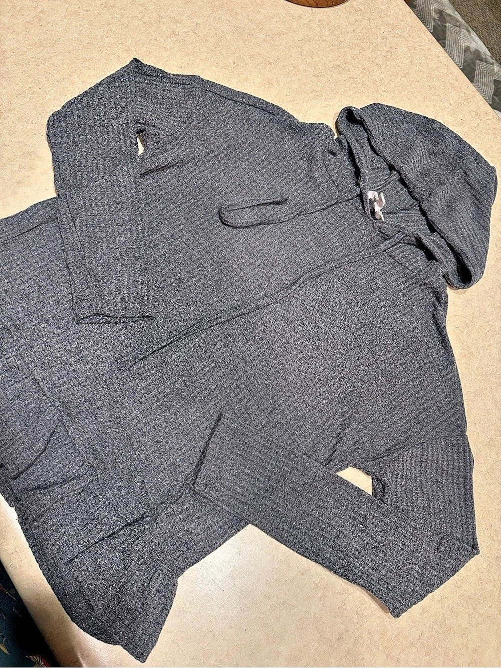 Lauren Conrad gray hooded top Size XS